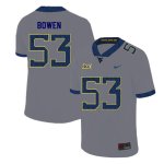 Men's West Virginia Mountaineers NCAA #53 Roemeo Bowen Gray Authentic Nike 2019 Stitched College Football Jersey AZ15Y13VV